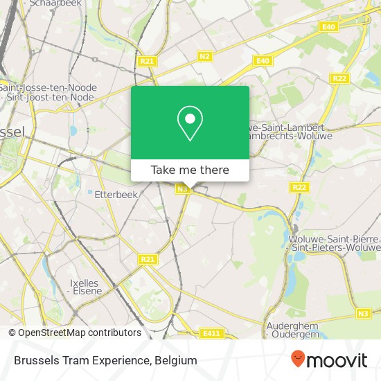 Brussels Tram Experience map