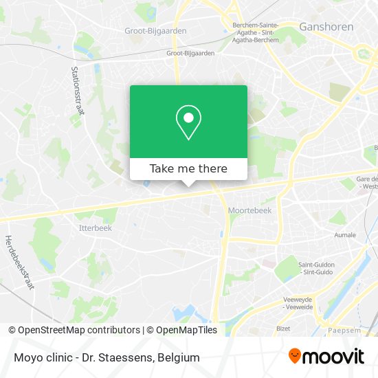 Moyo clinic - Dr. Staessens map