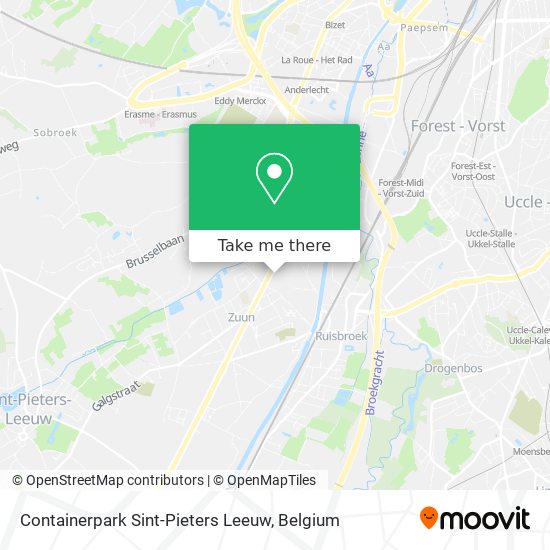 Containerpark Sint-Pieters Leeuw map