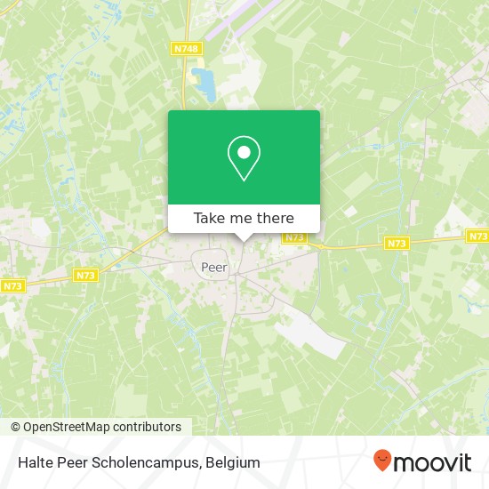 Halte Peer Scholencampus map