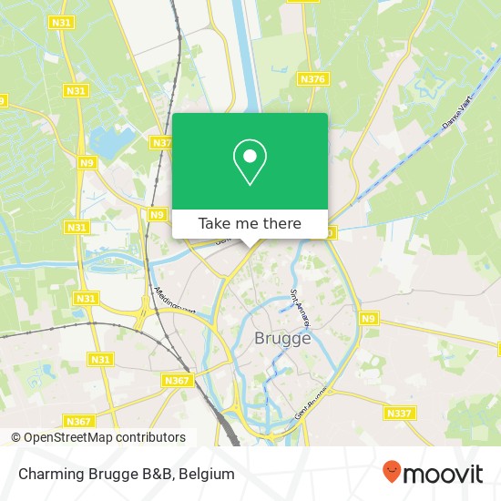 Charming Brugge B&B plan