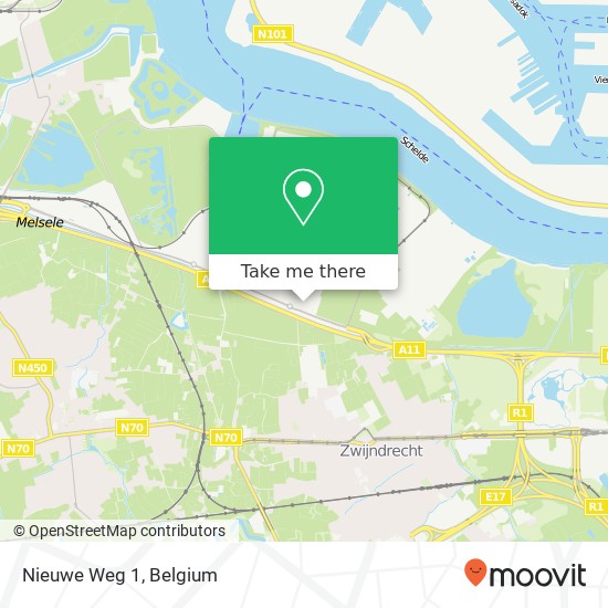 Nieuwe Weg 1 map