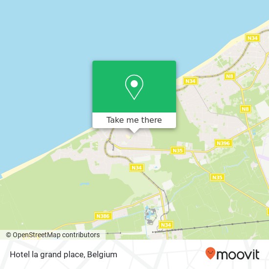 Hotel la grand place map