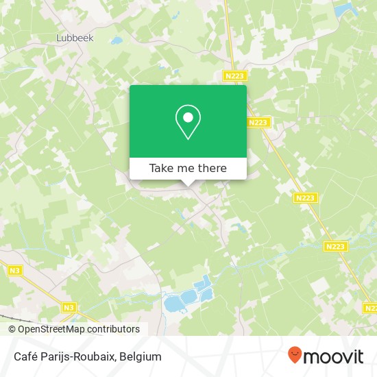 Café Parijs-Roubaix map