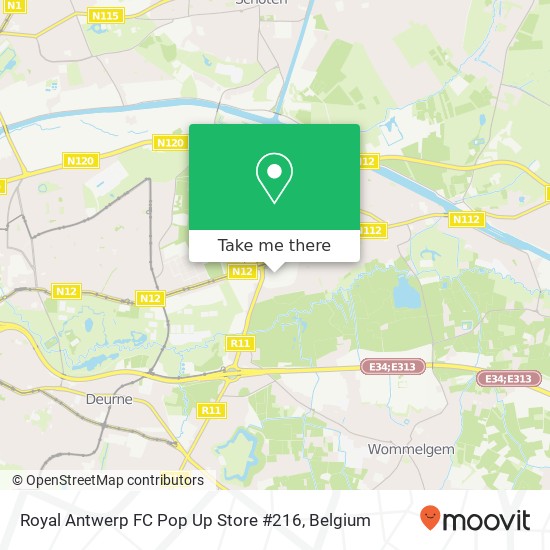 Royal Antwerp FC Pop Up Store #216 map