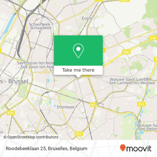 Roodebeeklaan 25, Bruxelles map