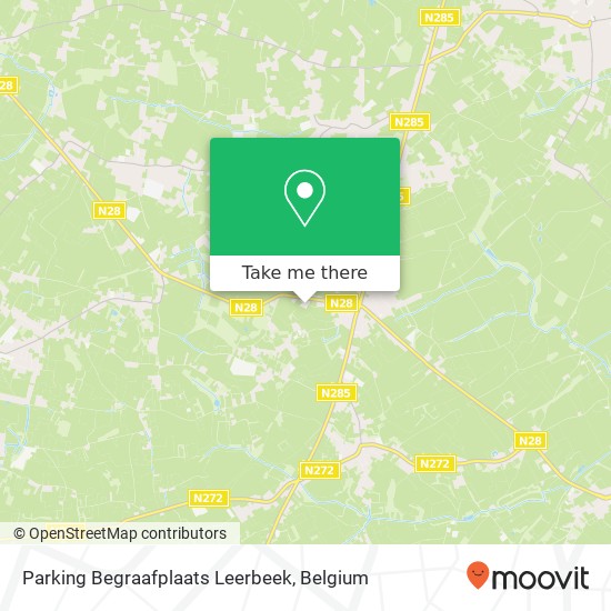 Parking Begraafplaats Leerbeek map