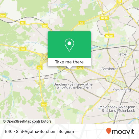 E40 - Sint-Agatha-Berchem map
