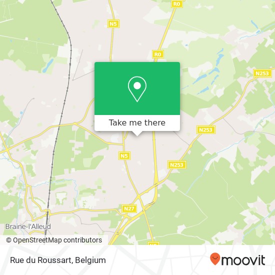 Rue du Roussart map