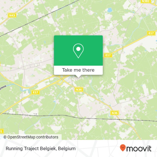 Running Traject Belgiek map