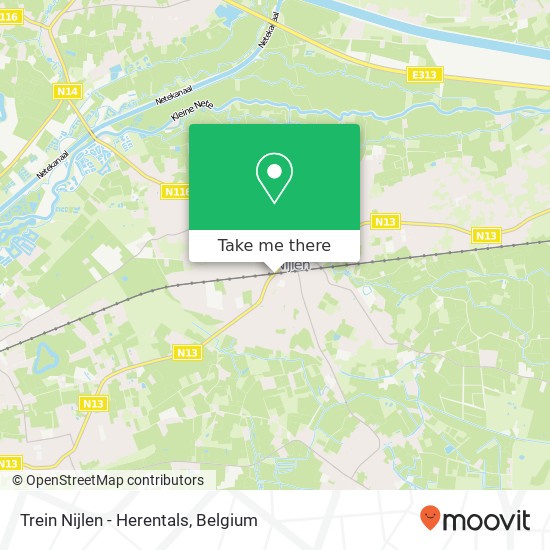 Trein Nijlen - Herentals plan