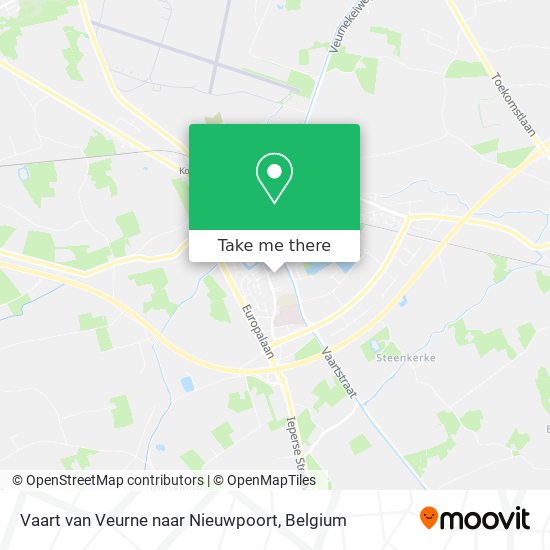 Vaart van Veurne naar Nieuwpoort map
