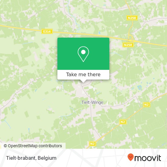 Tielt-brabant map