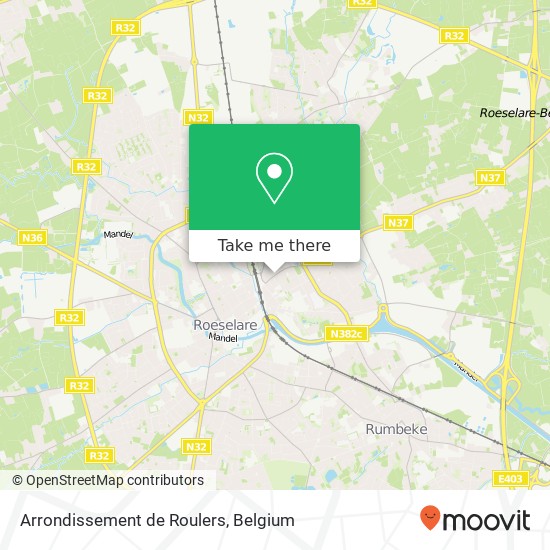 Arrondissement de Roulers map