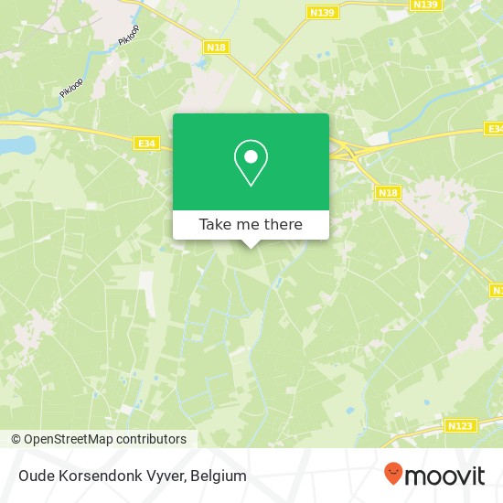 Oude Korsendonk Vyver map