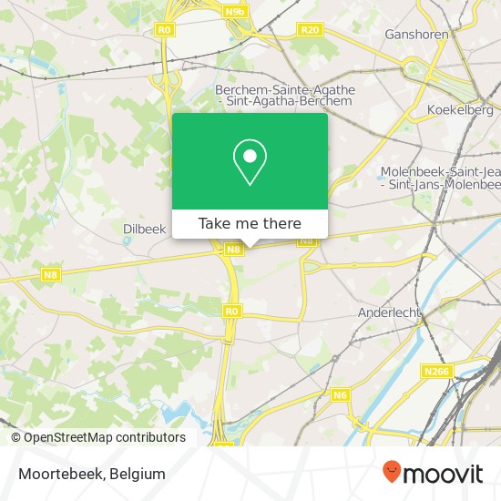 Moortebeek map