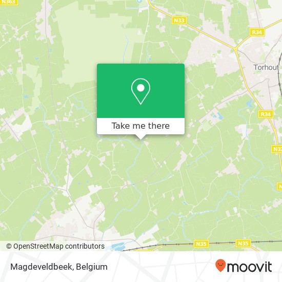 Magdeveldbeek map