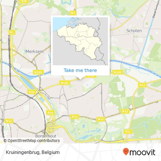 Kruiningenbrug map