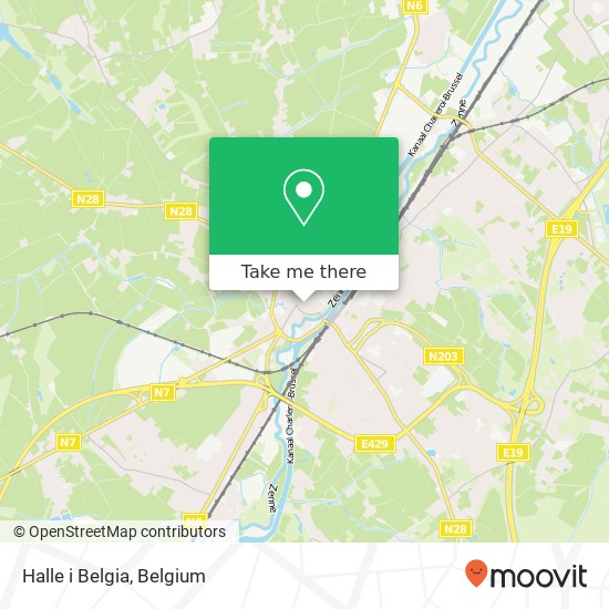 Halle i Belgia map