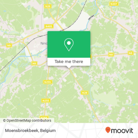 Moensbroekbeek map