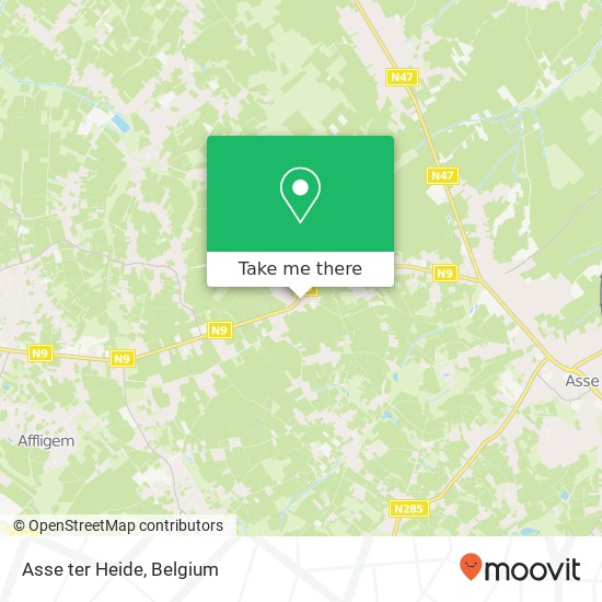 Asse ter Heide map