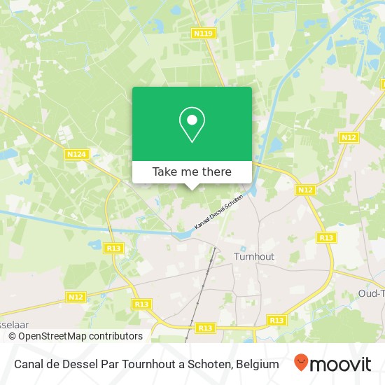 Canal de Dessel Par Tournhout a Schoten plan