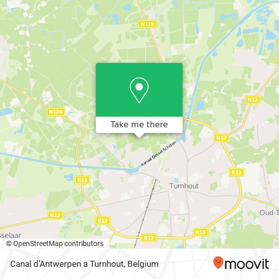 Canal d’Antwerpen a Turnhout plan