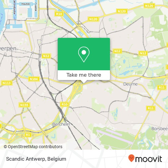 Scandic Antwerp map