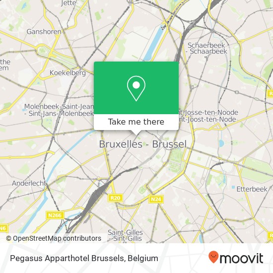 Pegasus Apparthotel Brussels map