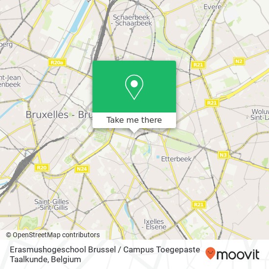 Erasmushogeschool Brussel / Campus Toegepaste Taalkunde map