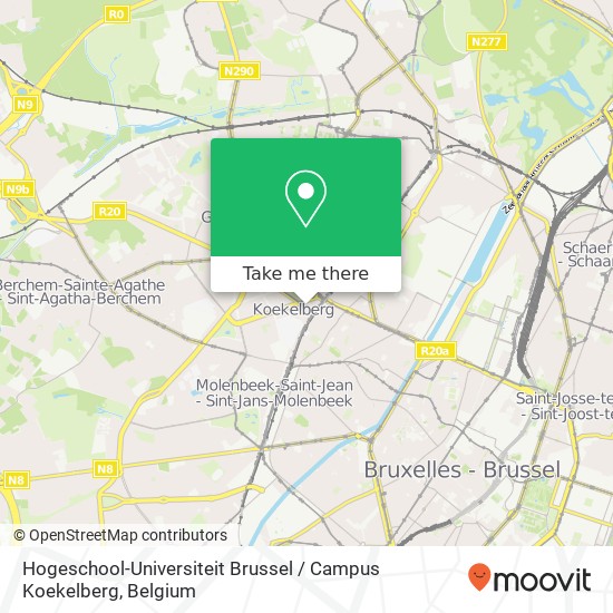 Hogeschool-Universiteit Brussel / Campus Koekelberg plan