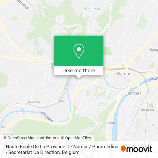 Haute Ecole De La Province De Namur / Paramédical - Secrétariat De Direction plan