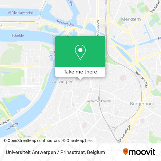 Universiteit Antwerpen / Prinsstraat map