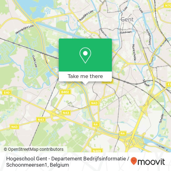Hogeschool Gent - Departement Bedrijfsinformatie / Schoonmeersen1 plan