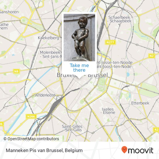 Manneken Pis van Brussel map