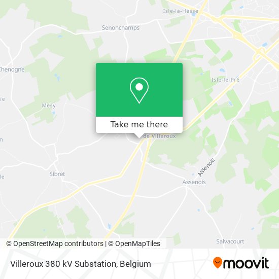 Villeroux 380 kV Substation map