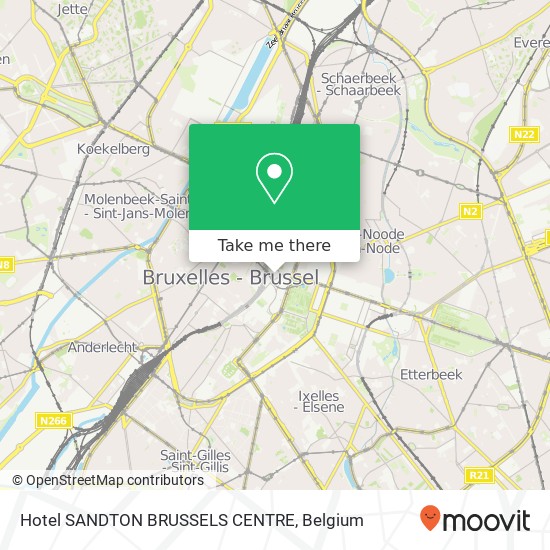 Hotel SANDTON BRUSSELS CENTRE map