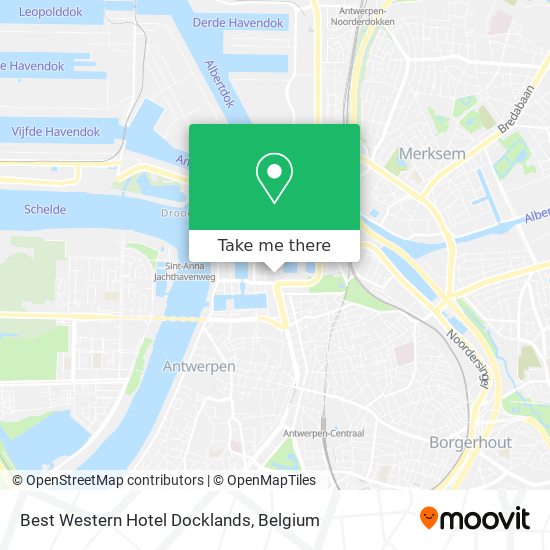 Best Western Hotel Docklands map