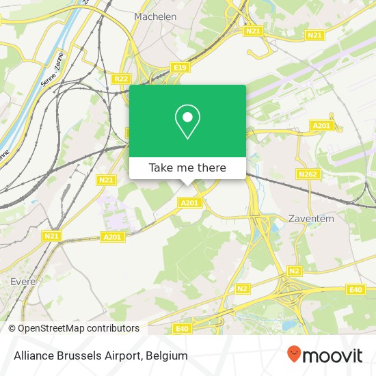 Alliance Brussels Airport map