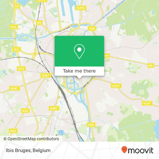 Ibis Bruges map