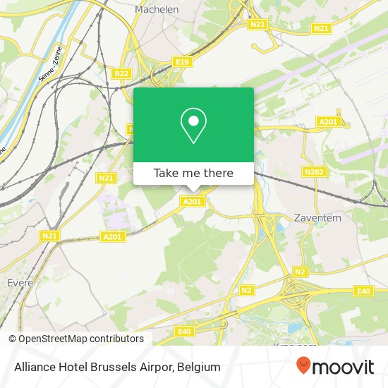 Alliance Hotel Brussels Airpor map