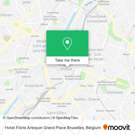 Hotel Floris Arlequin Grand Place Bruxelles map