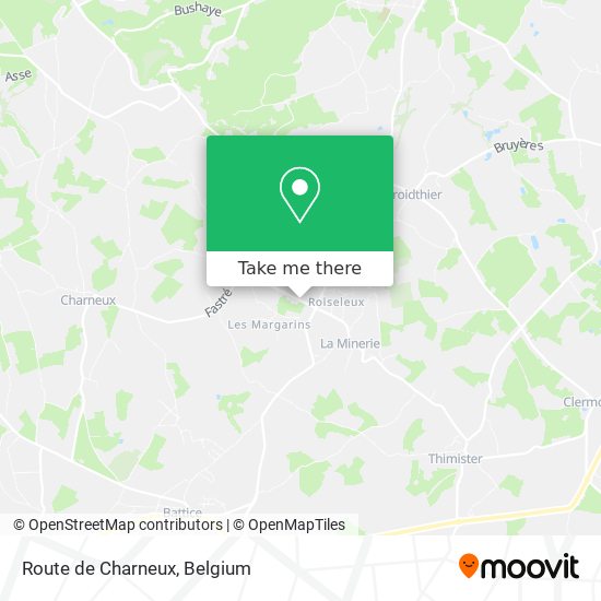 Route de Charneux plan