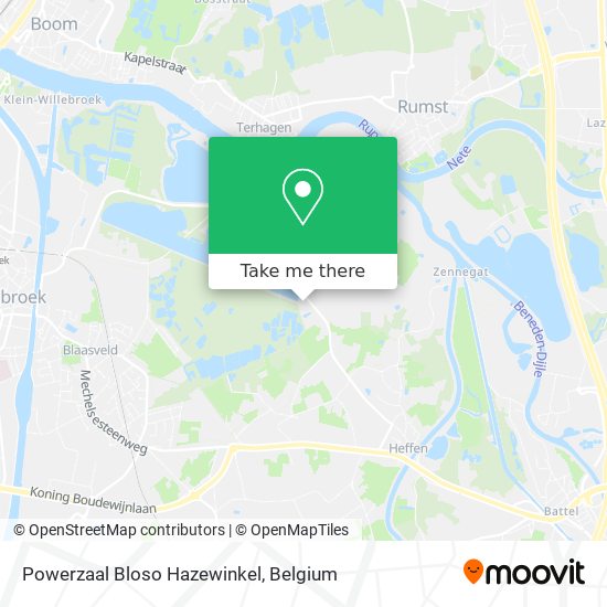 Powerzaal Bloso Hazewinkel map