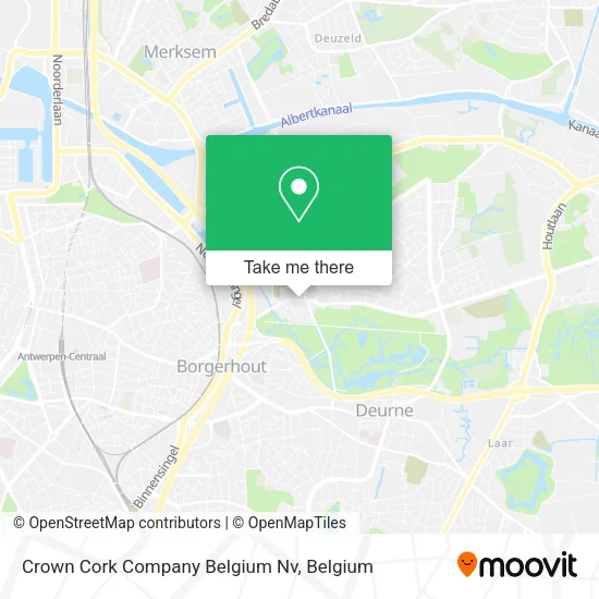 Crown Cork Company Belgium Nv map