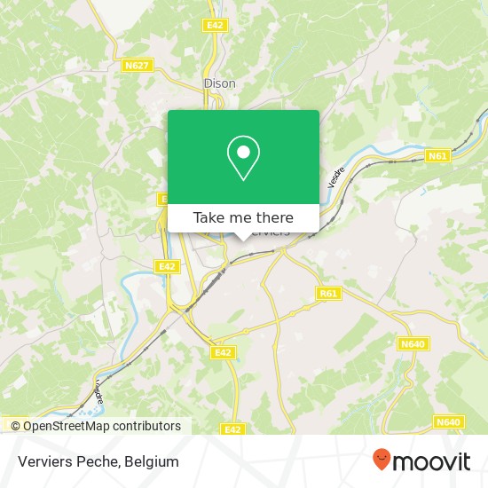 Verviers Peche map