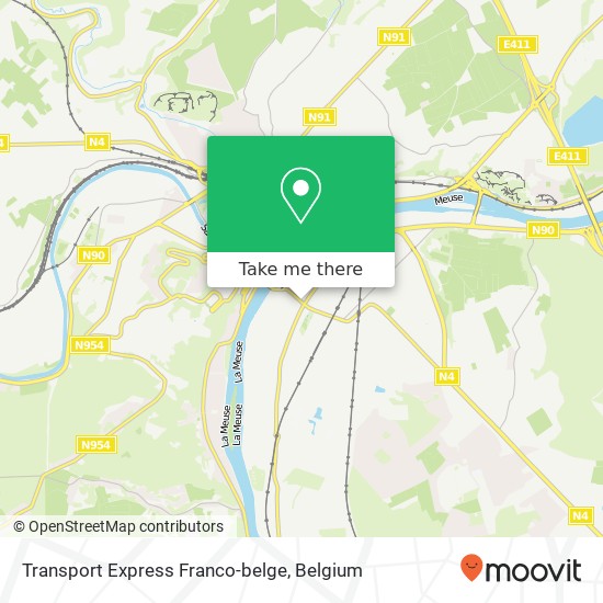 Transport Express Franco-belge map