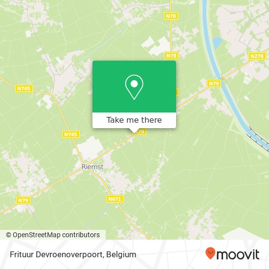 Frituur Devroenoverpoort map