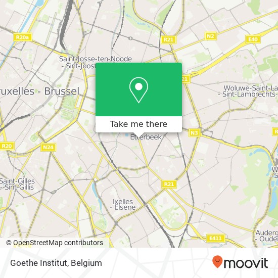 Goethe Institut map