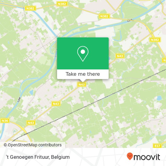 't Genoegen Frituur map